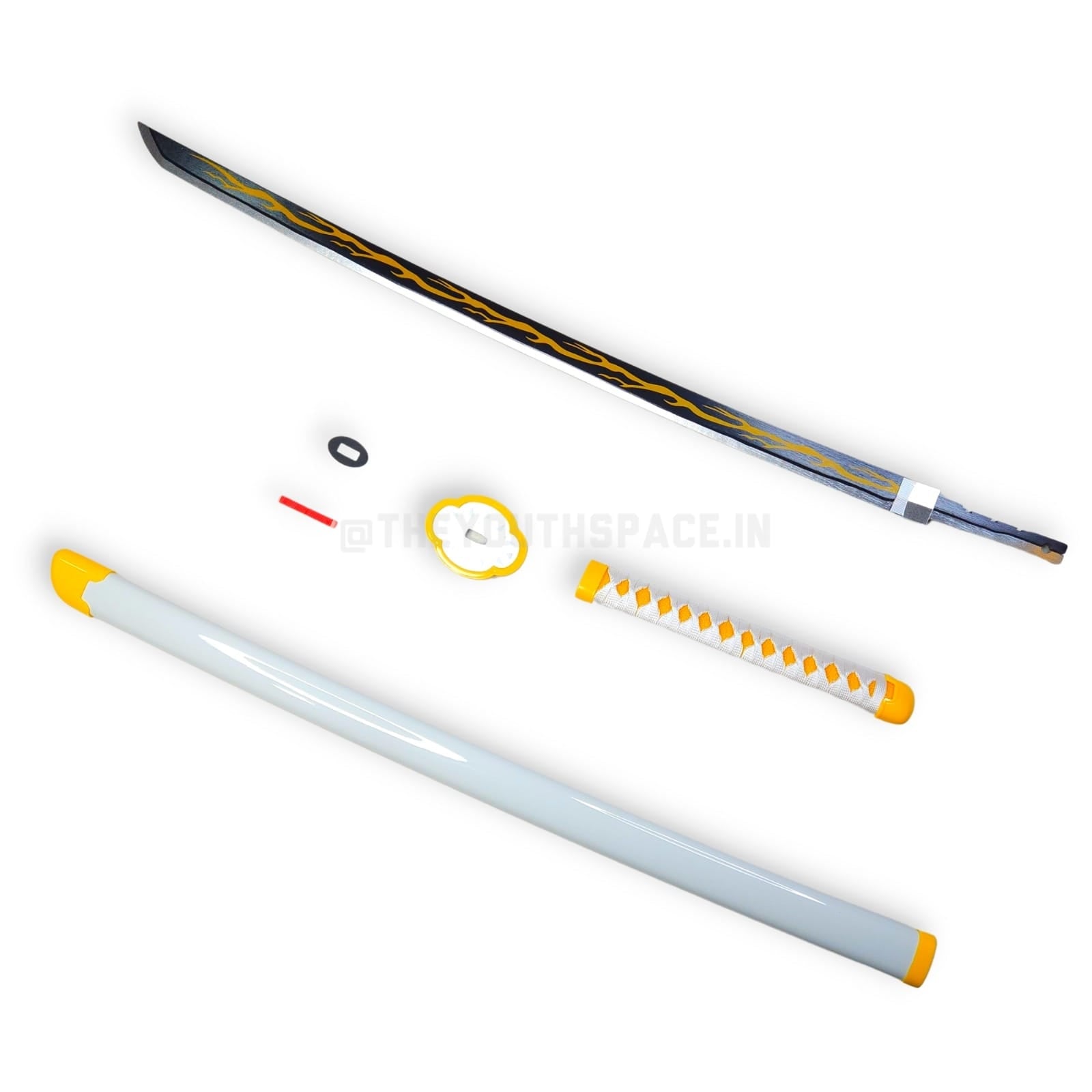 DIY ZENITSU'S YELLOW NICHRIN WOODEN KATANA (104 CM)
