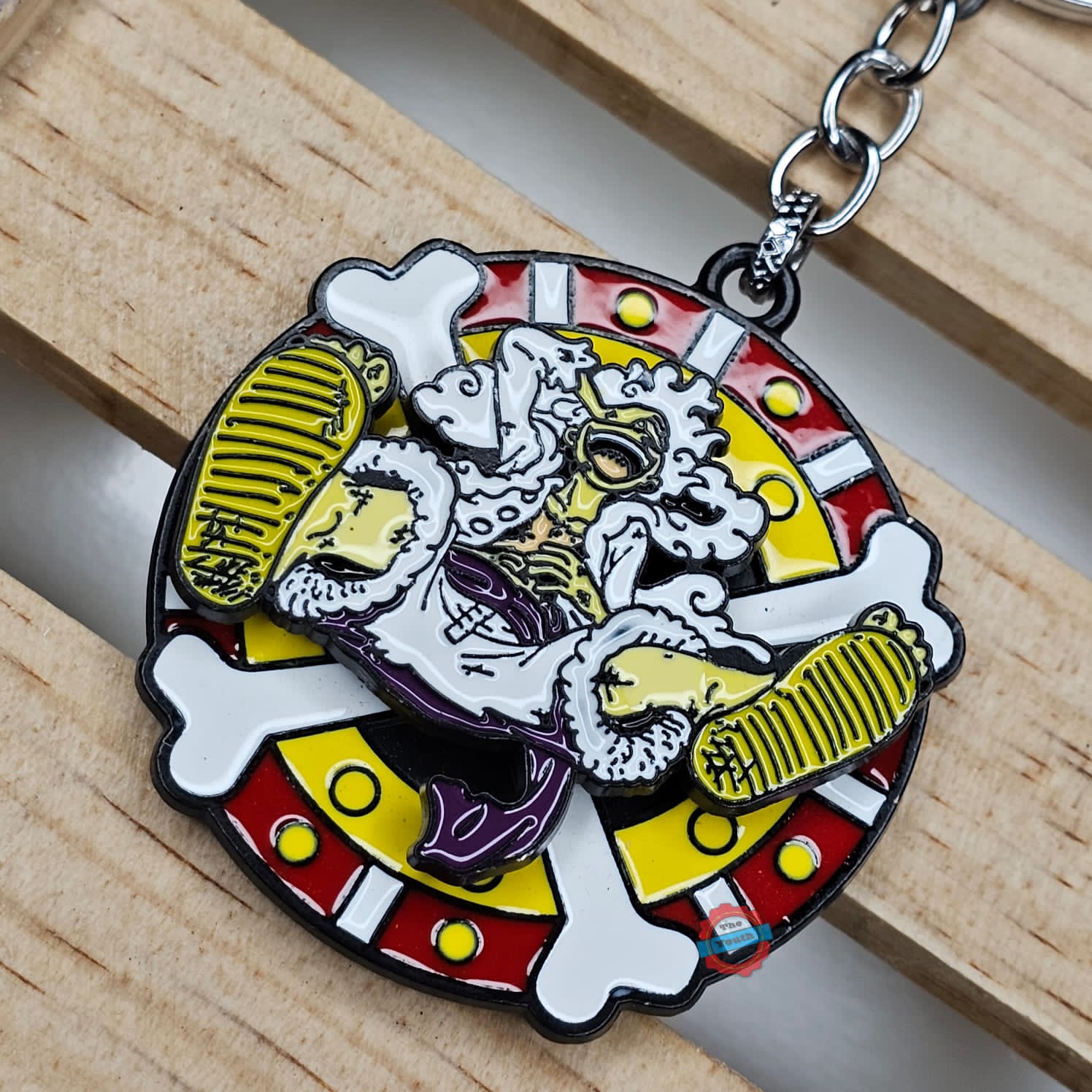 Gear 5 rotating metal Keychain