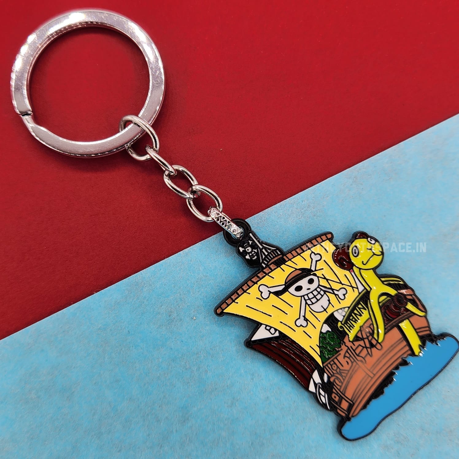 Sunny Ship Metal Keychain