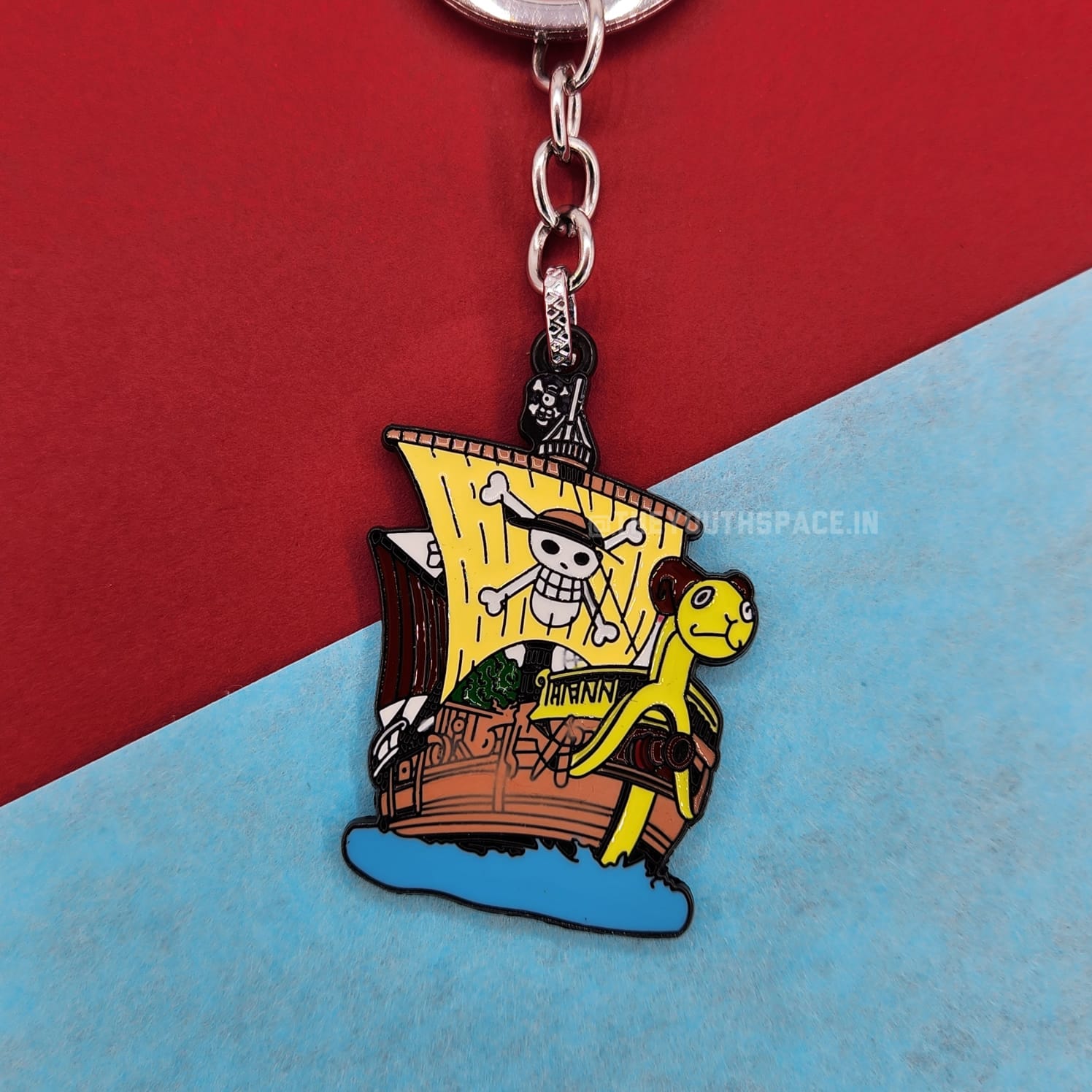 Sunny Ship Metal Keychain