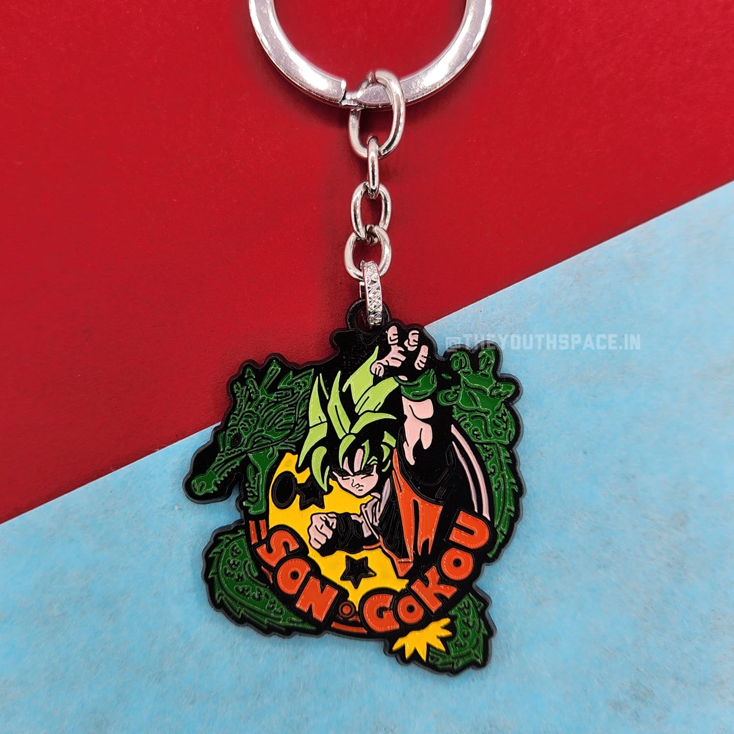 Son Goku metal keychain