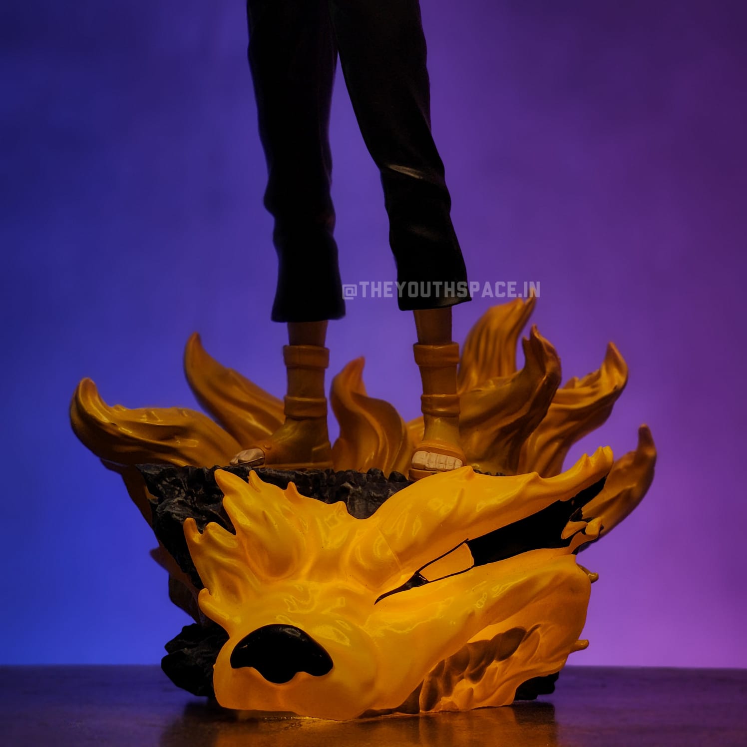 NARUTO SIX PATHS SAGE MODE WITH KURAMA BASE STAND WITH LEDS (29 CM) - NARUTO