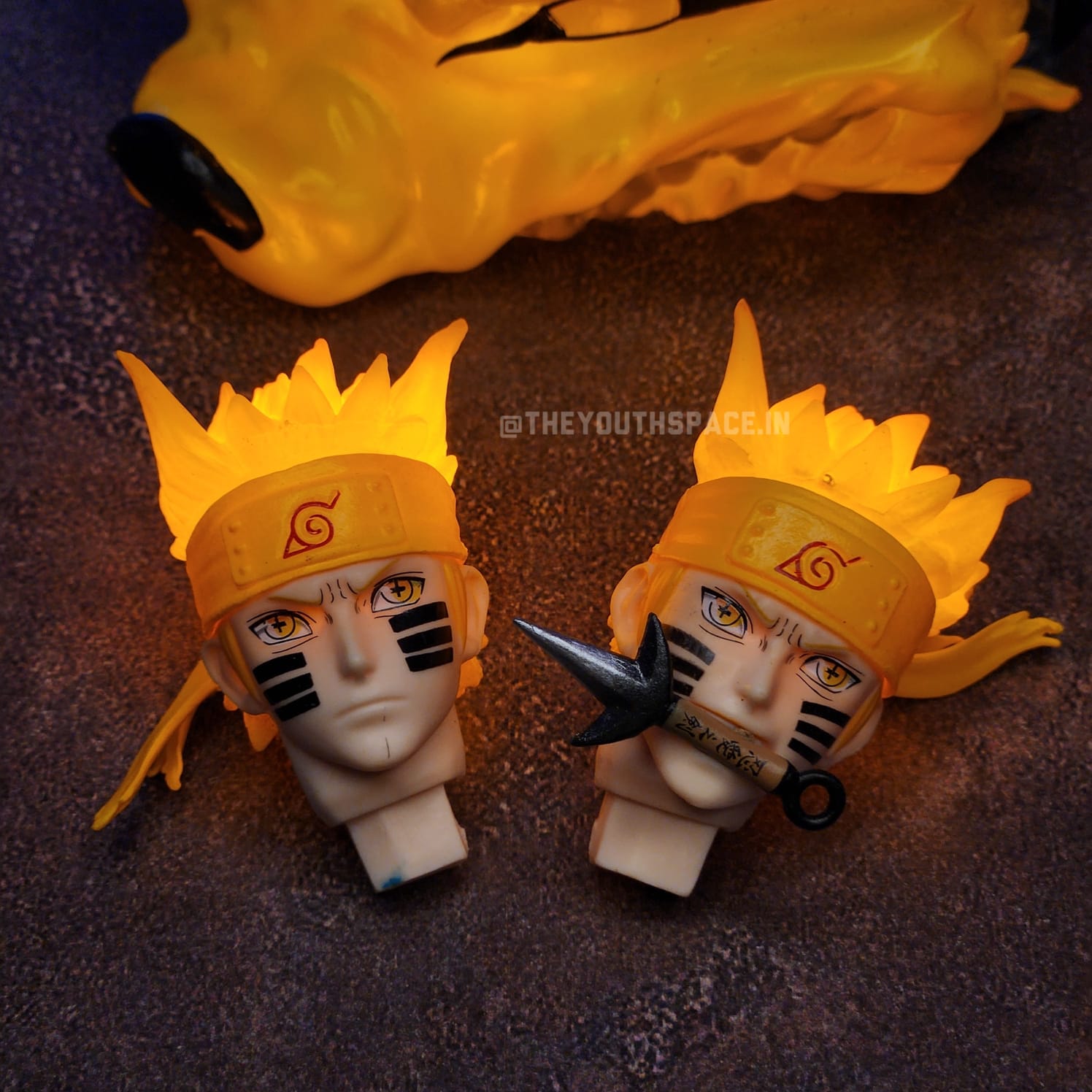 NARUTO SIX PATHS SAGE MODE WITH KURAMA BASE STAND WITH LEDS (29 CM) - NARUTO