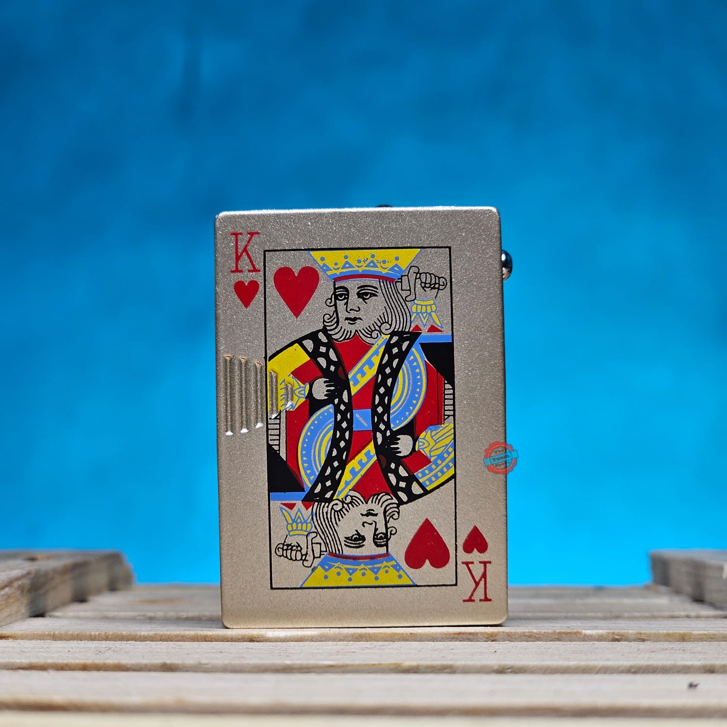 Green Flame Jet Ignition King of hearts Lighter (Metallic, Color : Golden)