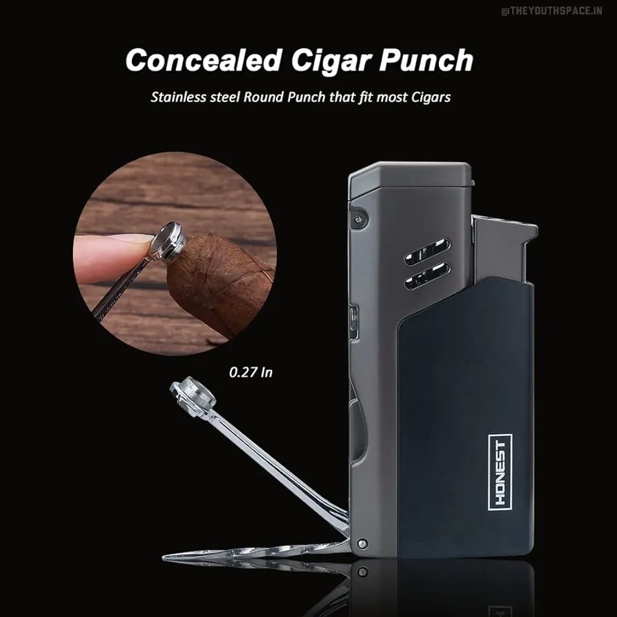 Cigar Lighter Jet Flame (Metallic)