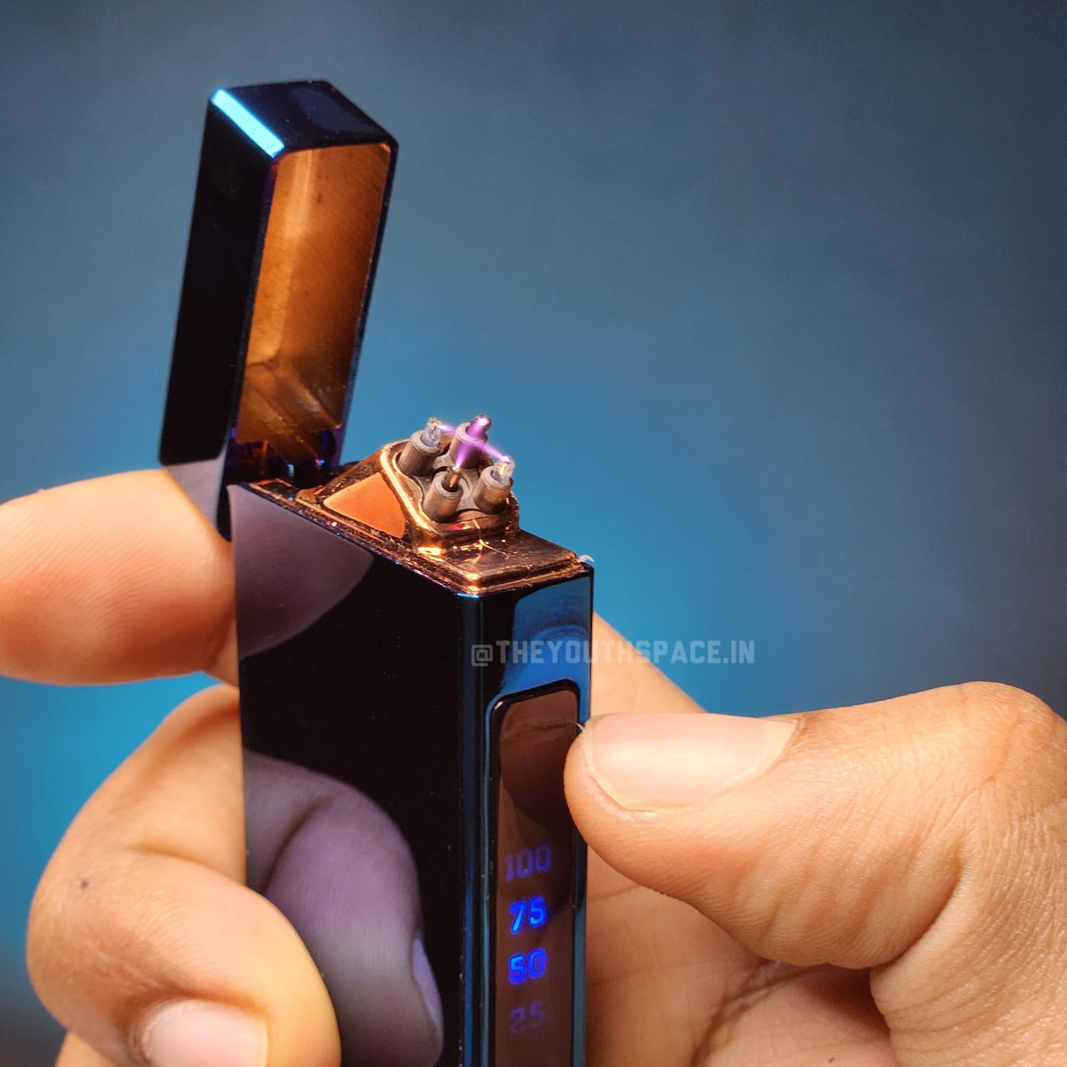 Touch Sensor Sleek Electric Plasma Arc Lighter (Metallic)