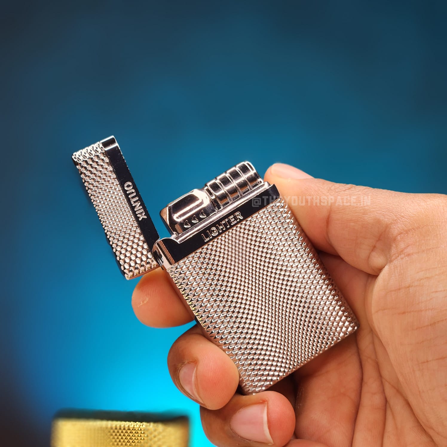 Sleek metallic Red Flame Jet Lighter
