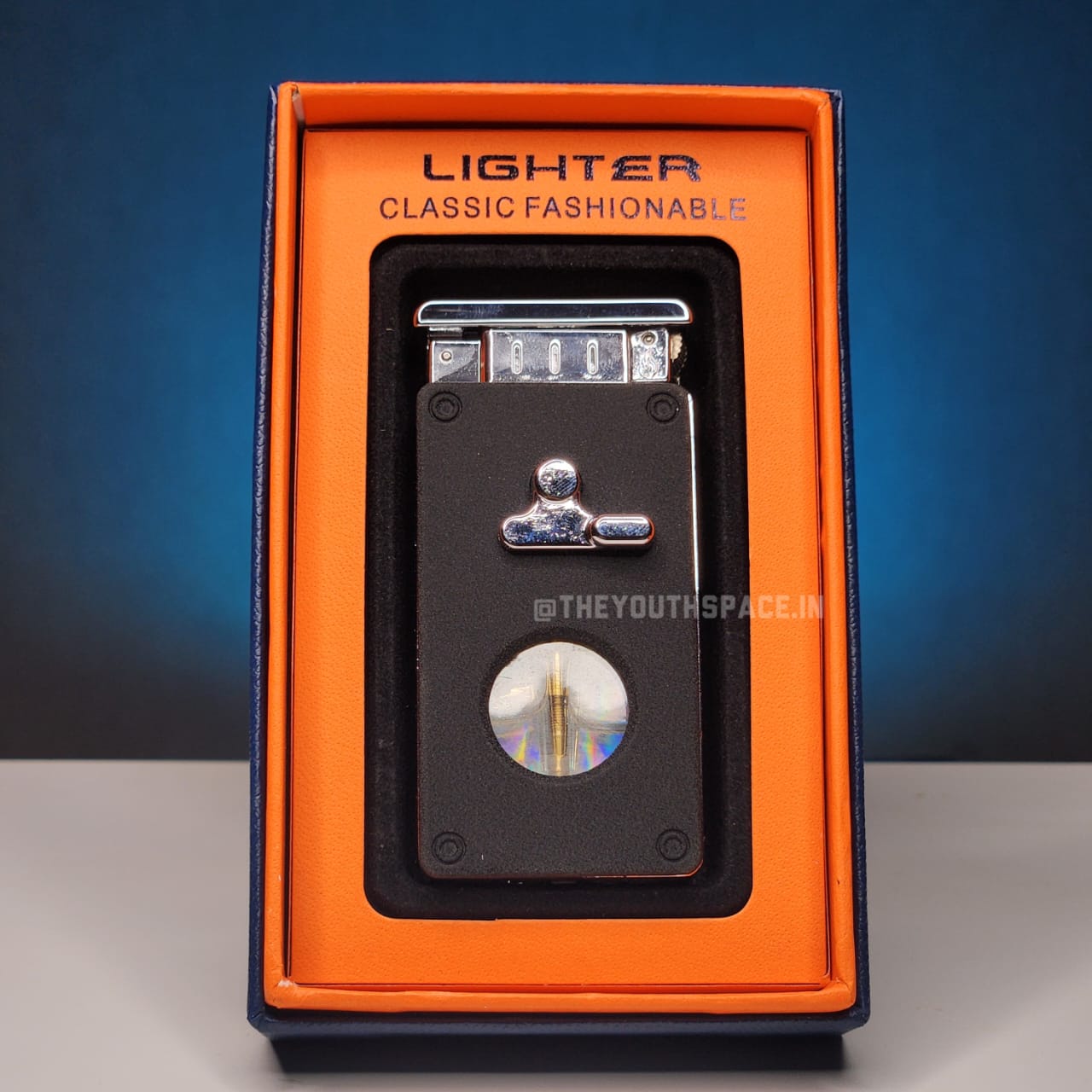 Swing Arm Dual Flame Lighter (Metallic)