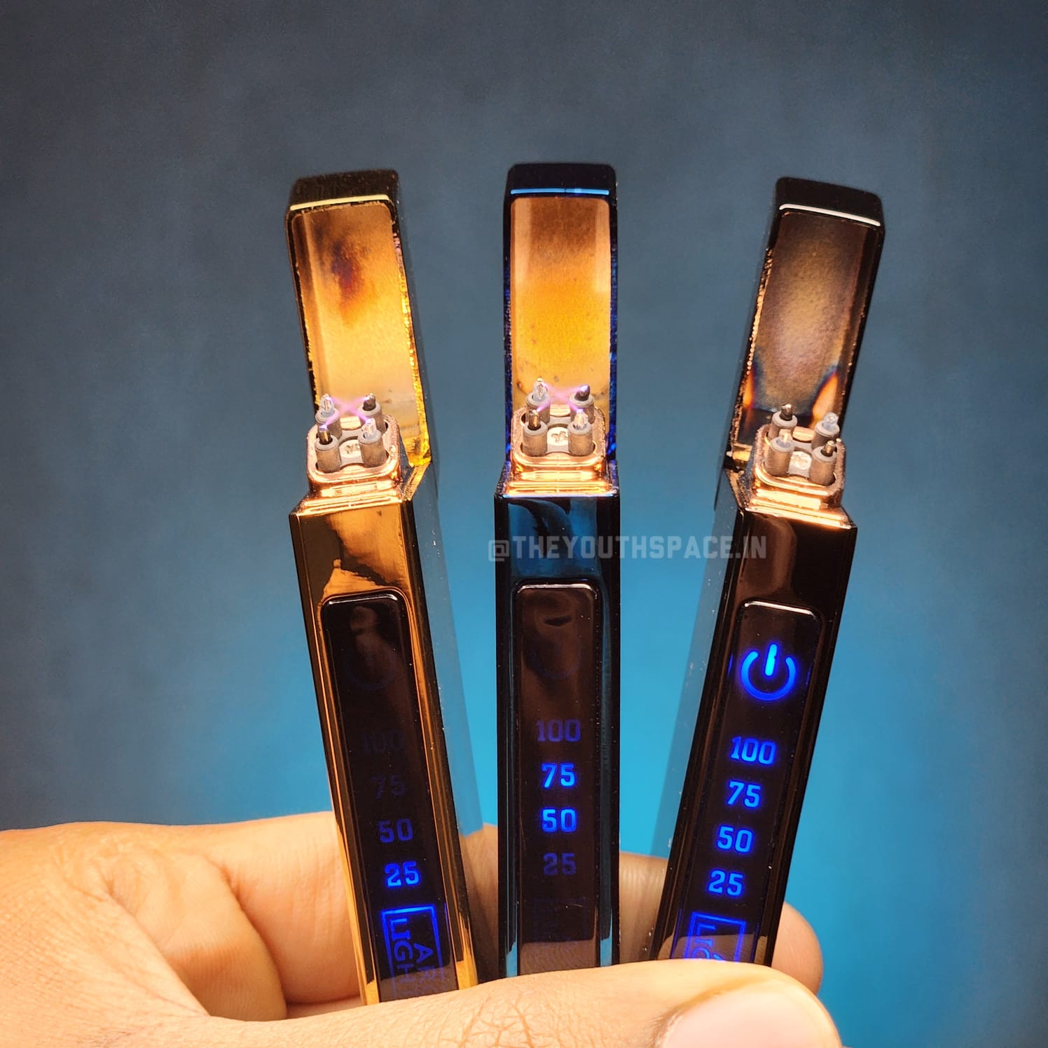 Touch Sensor Sleek Electric Plasma Arc Lighter (Metallic)