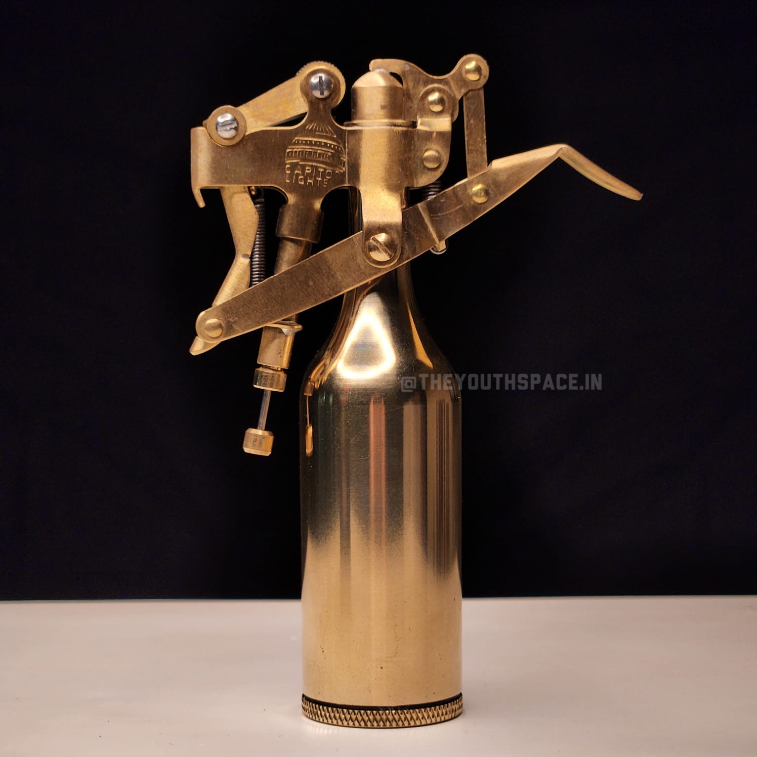 Vintage Heavy Duty Pure Brass Machinery Antique Lighter