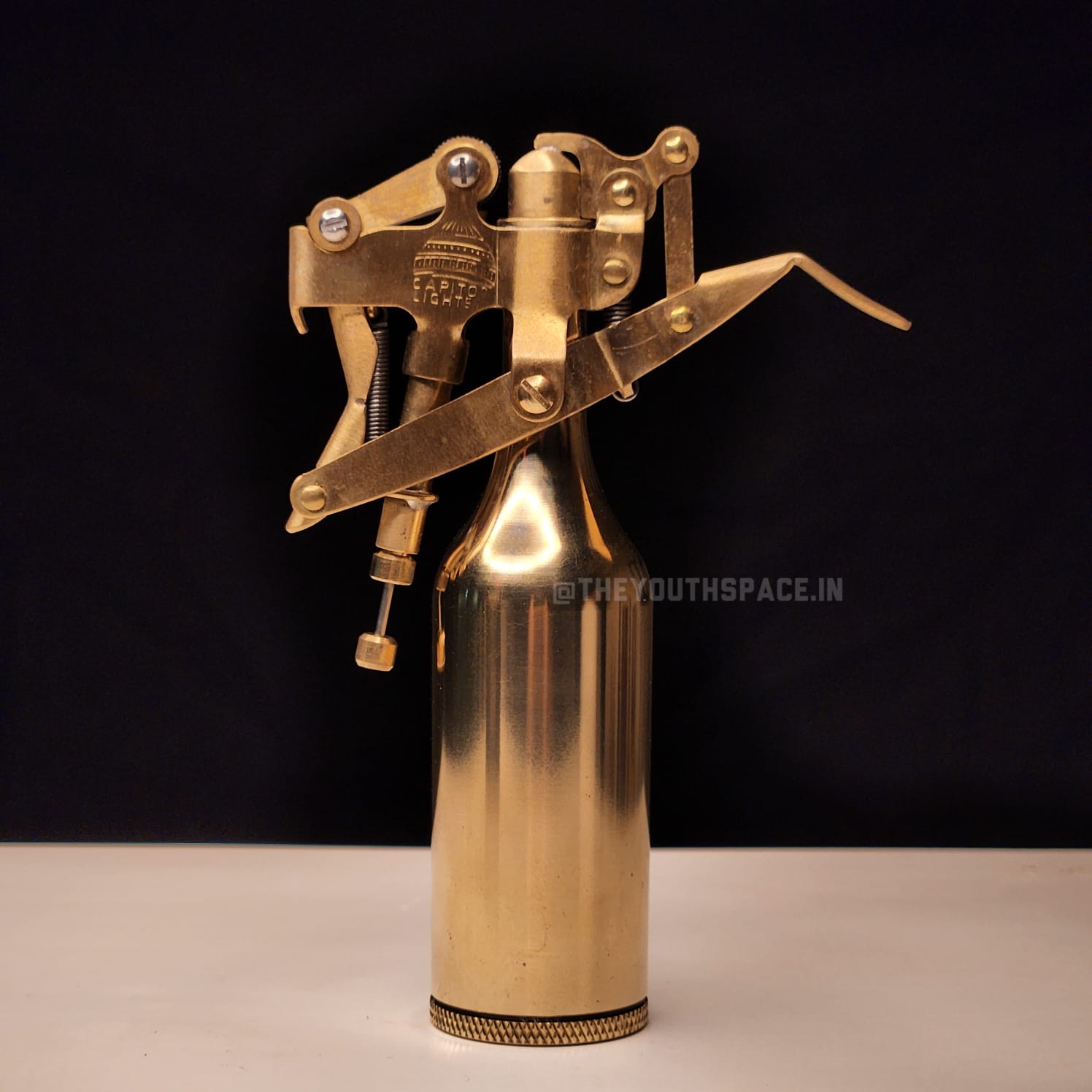 Vintage Heavy Duty Pure Brass Machinery Antique Lighter