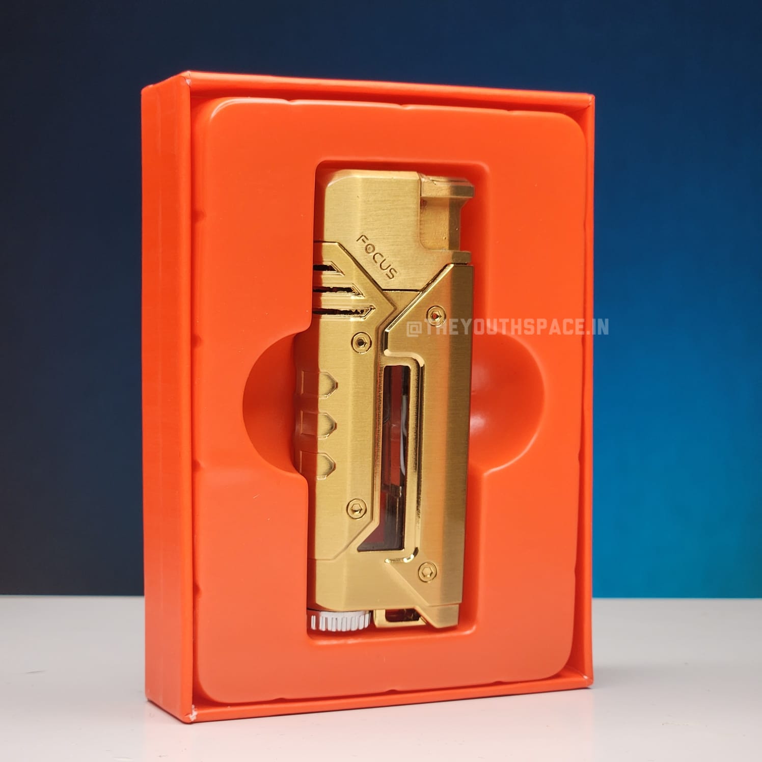 Cybrix Glow Jet Flame Lighter With LED Lights (Metallic)