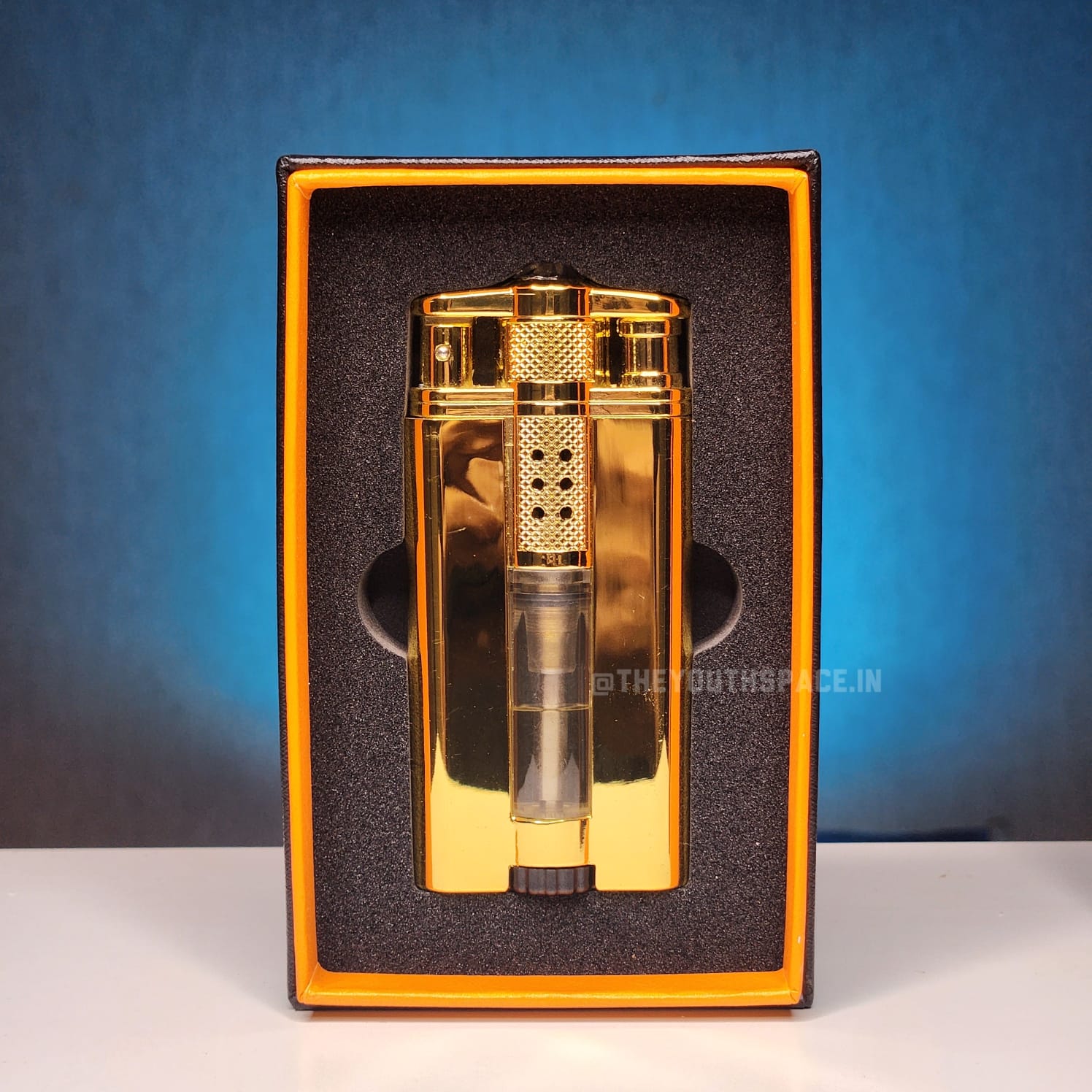 Heavy Block Burner Jet Flame Lighter With LED Light