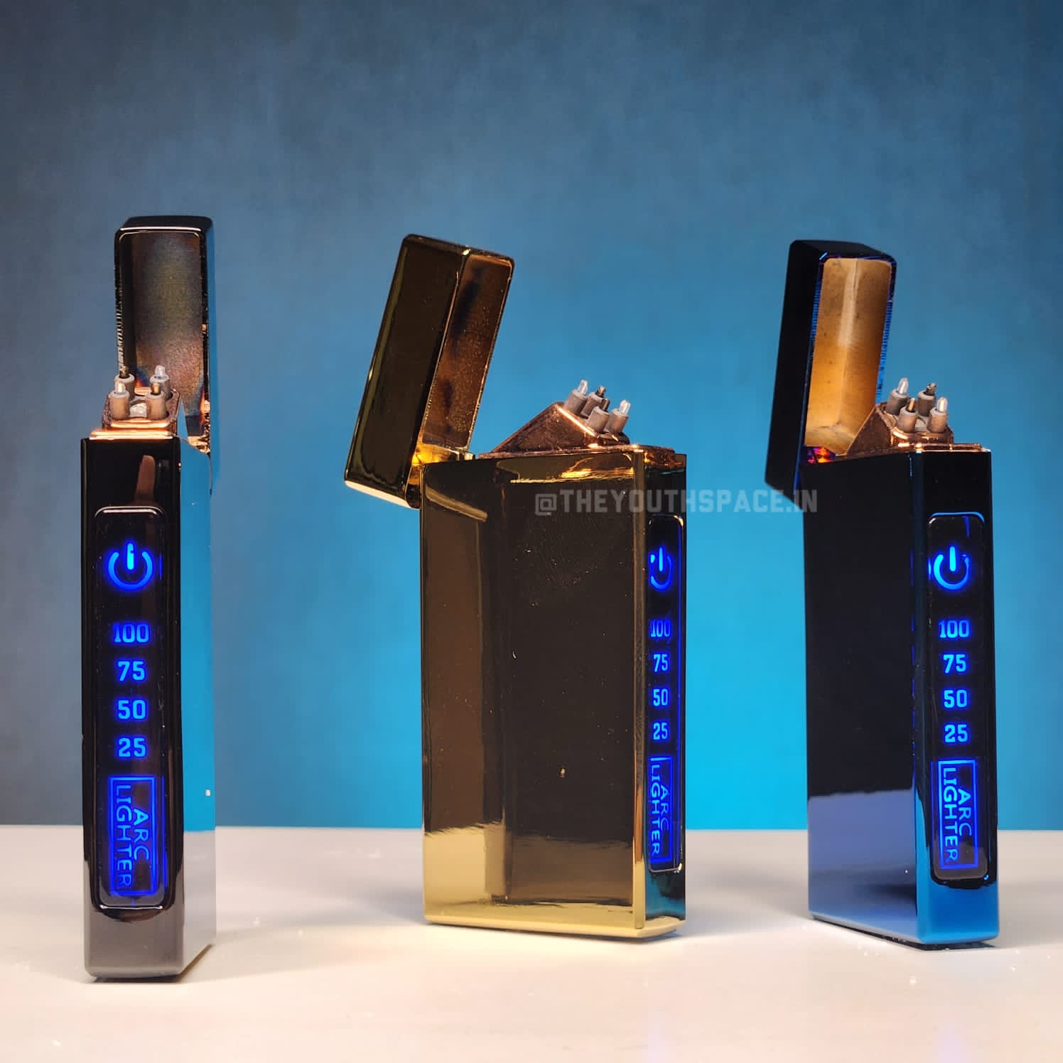 Touch Sensor Sleek Electric Plasma Arc Lighter (Metallic)