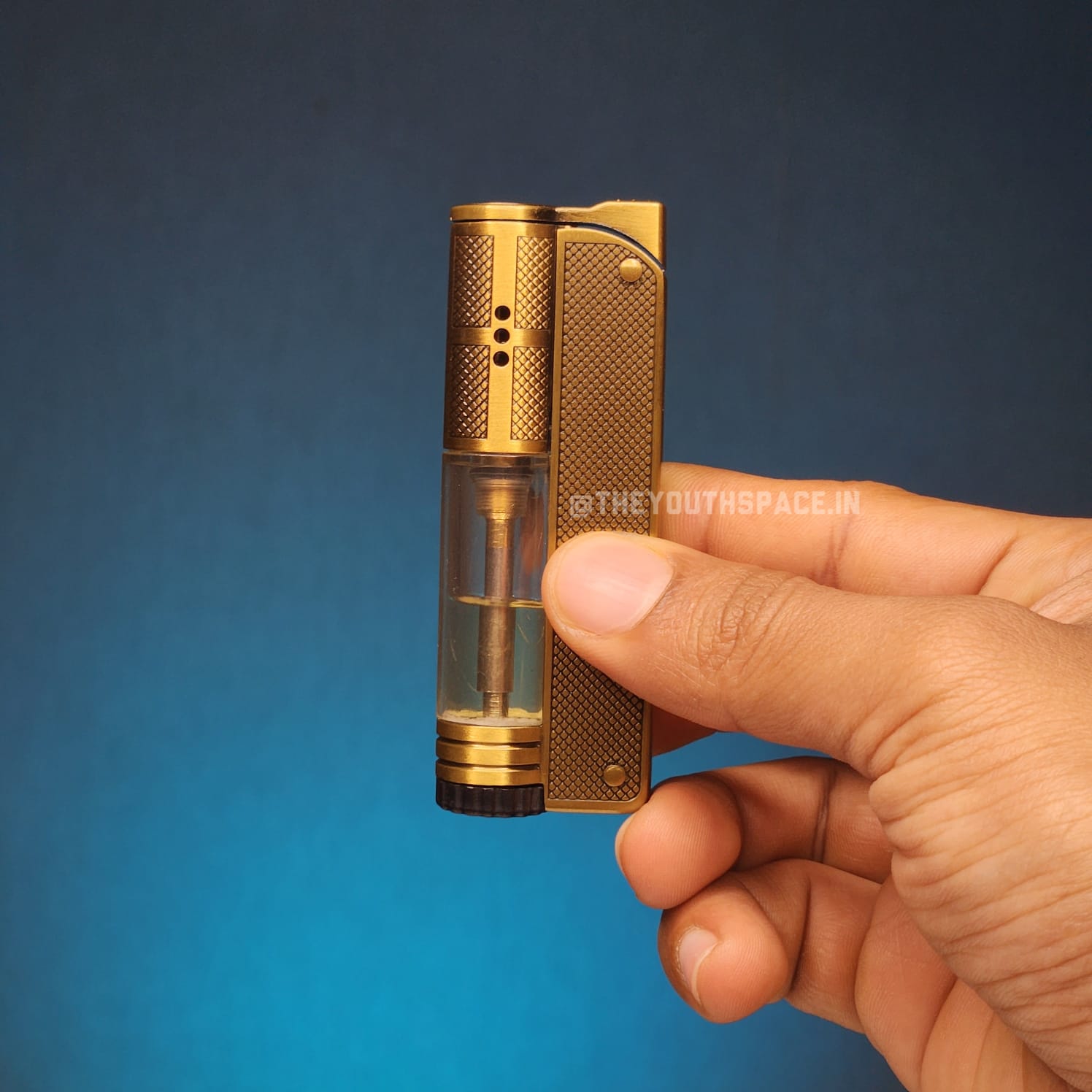 The Antique Brasslight Jet Lighter With Lights (Metallic)