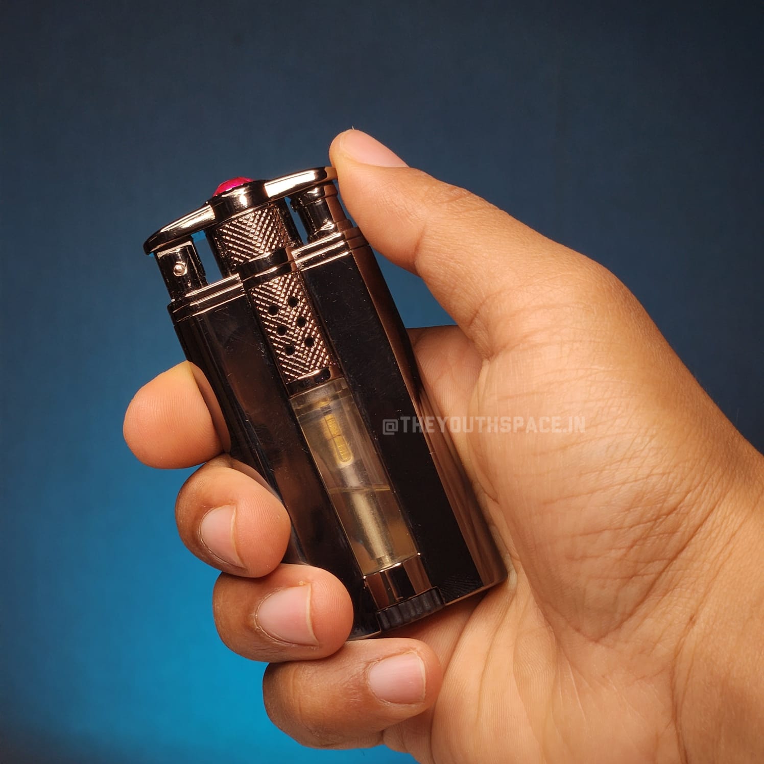 Heavy Block Burner Jet Flame Lighter With LED Light