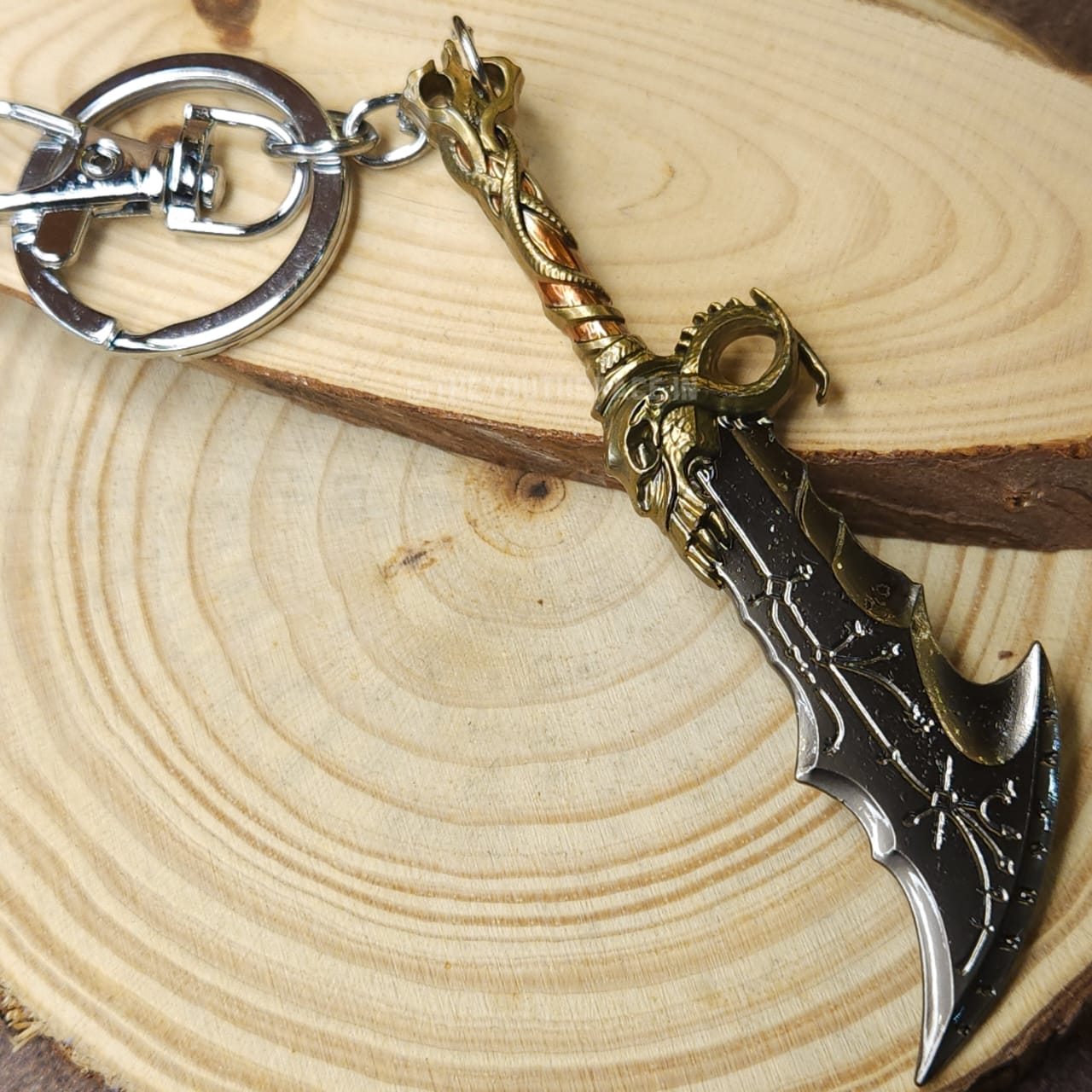 God of War metal keychain