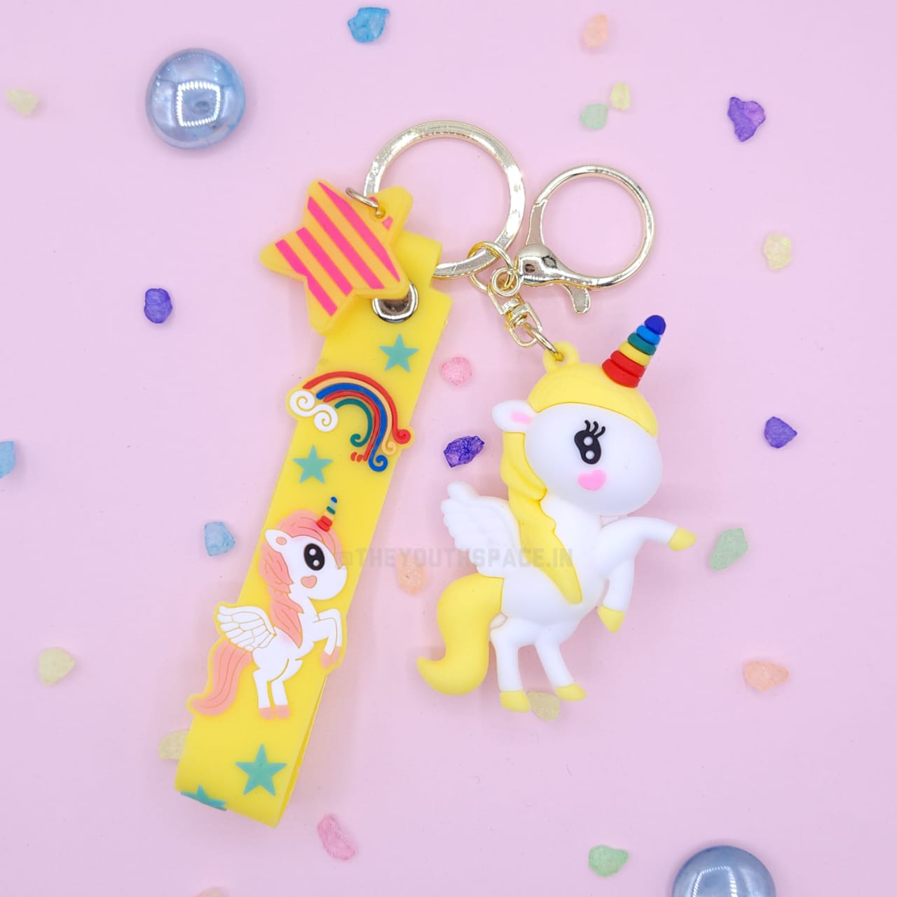 Unicorn silicone keychain