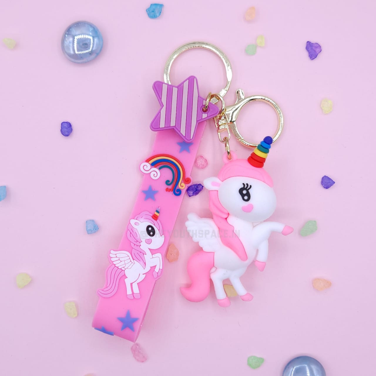 Unicorn silicone keychain