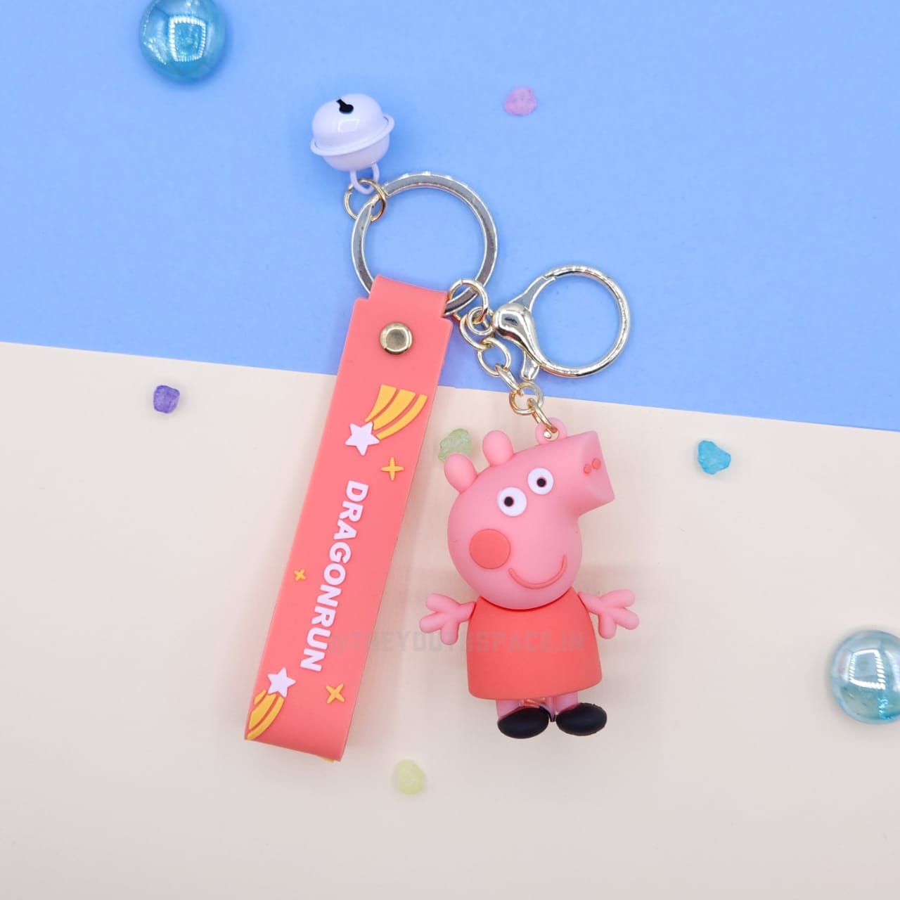 Peppa pig silicone keychain