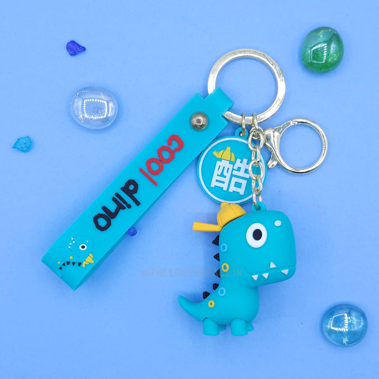 Cool dino Silicone keychain