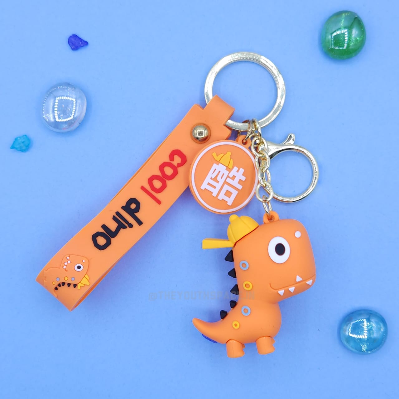 Cool dino Silicone keychain