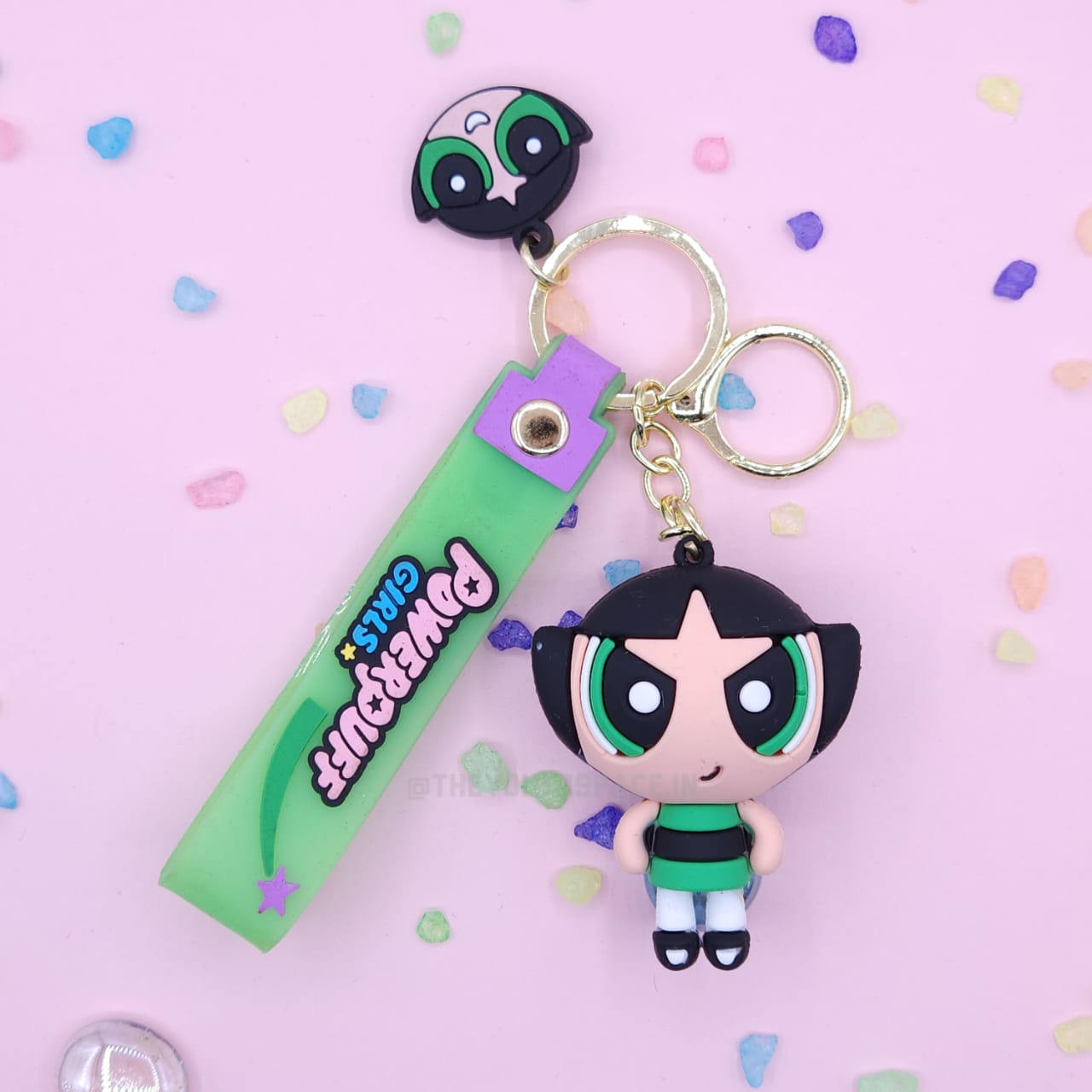 Power puff girls silicone keychain