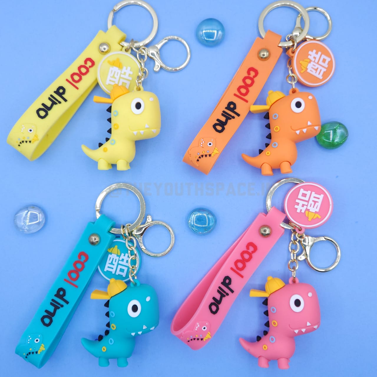 Cool dino Silicone keychain