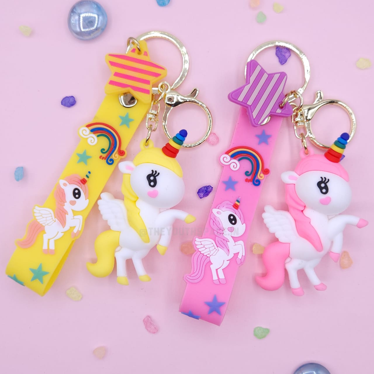Unicorn silicone keychain