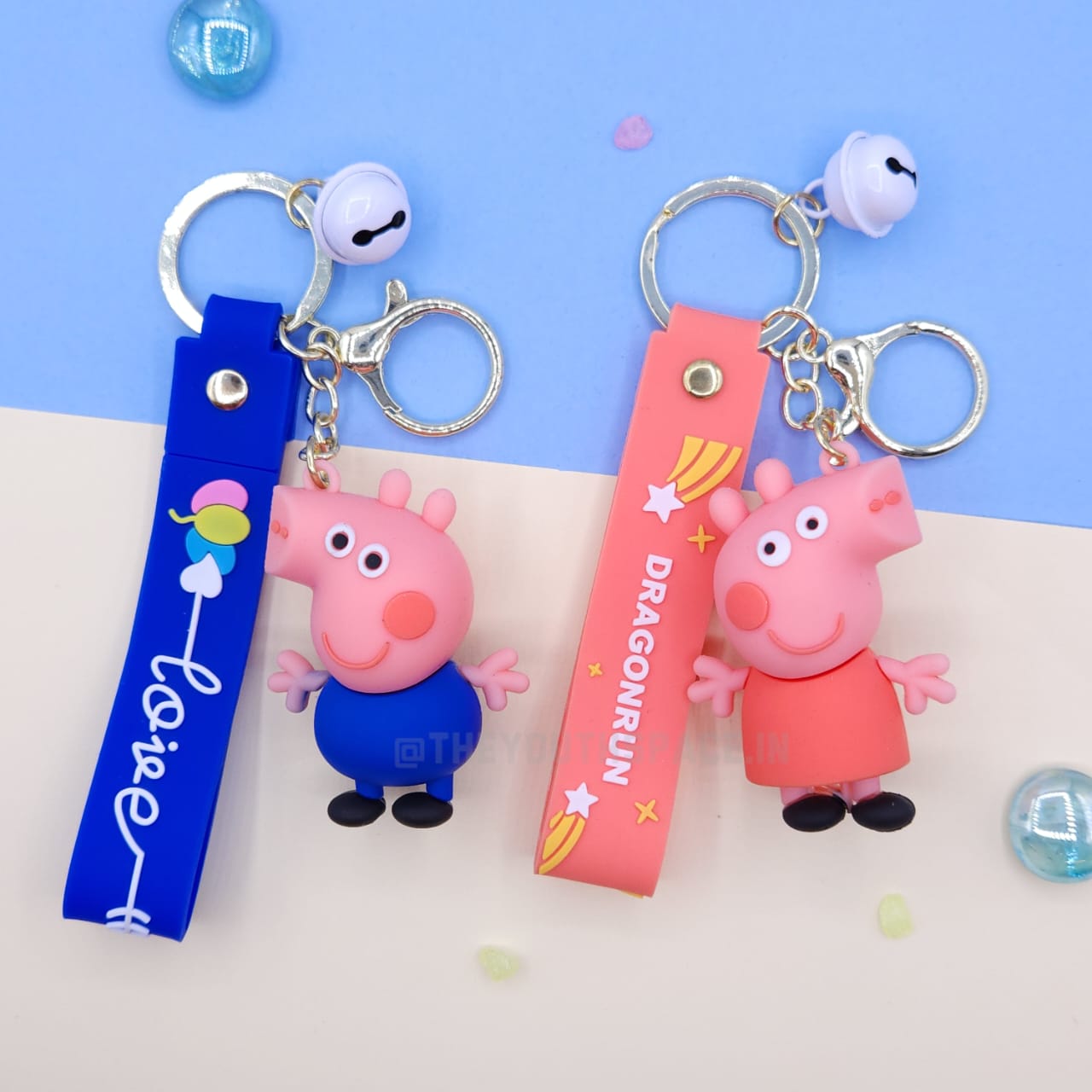 Peppa pig silicone keychain