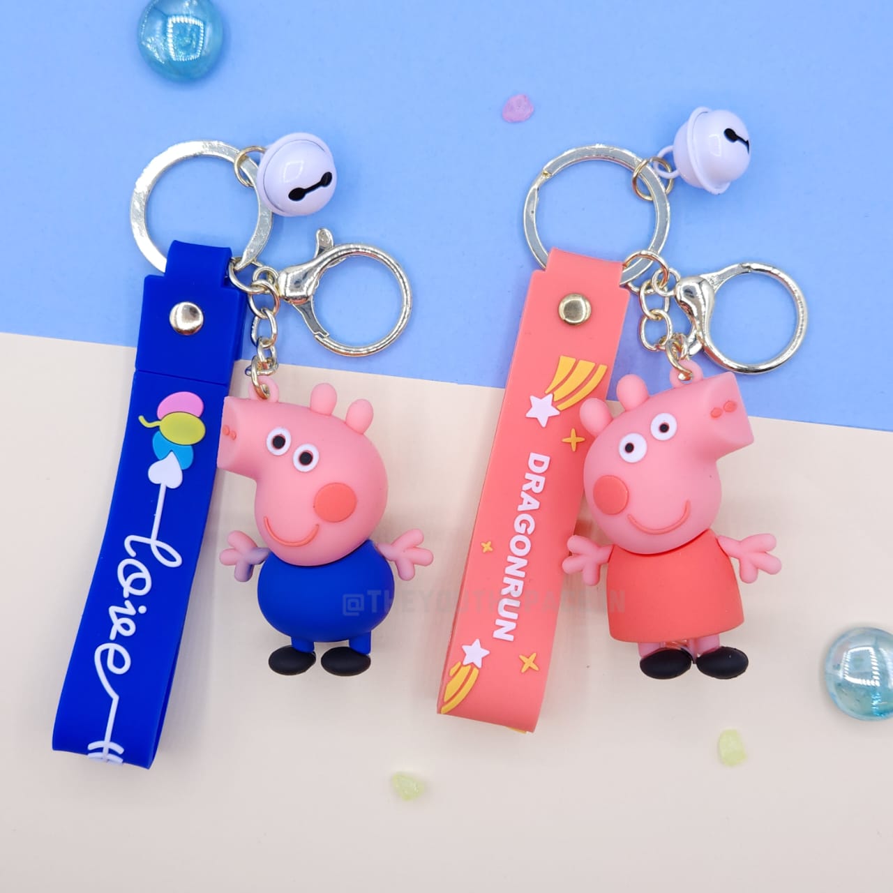 Peppa pig silicone keychain