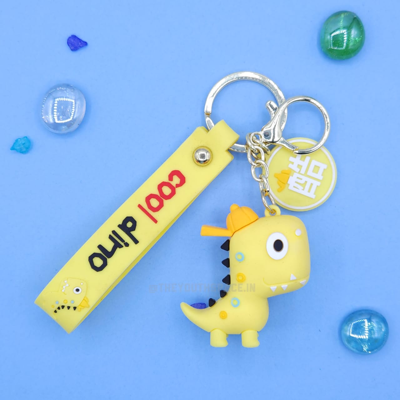 Cool dino Silicone keychain