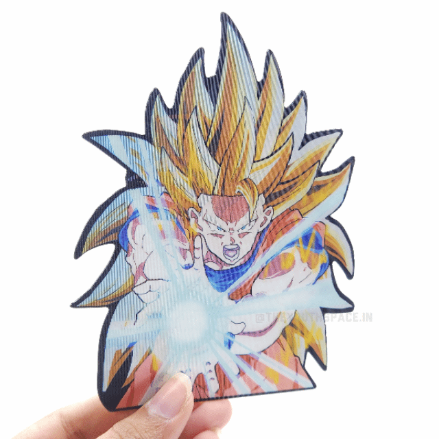 Goku triple forms 3d motion sticker