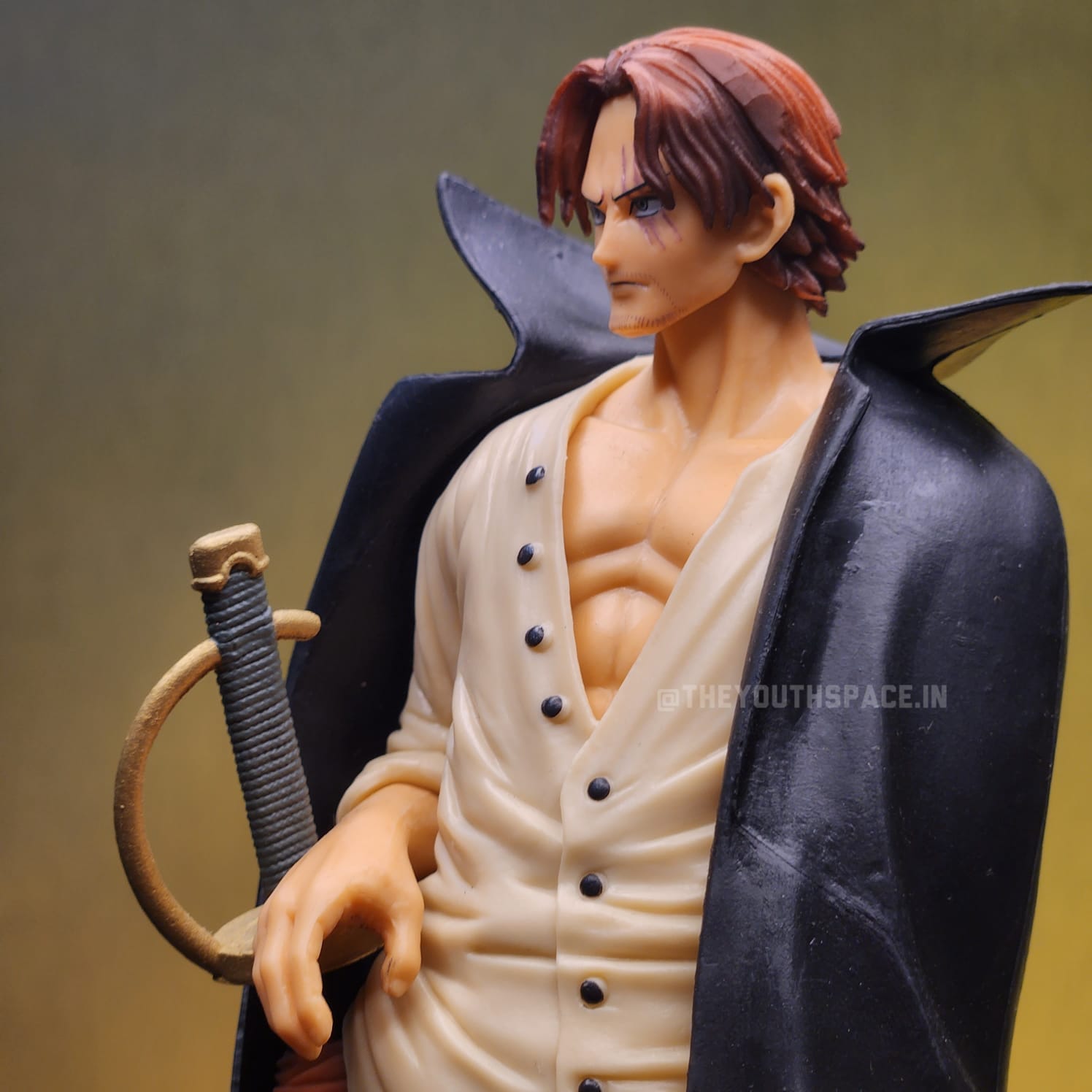 32CM Anime One Piece Shanks Figurine Red Hair Pvc GK statue Action figures  Collection Model Toy for Children Gifts