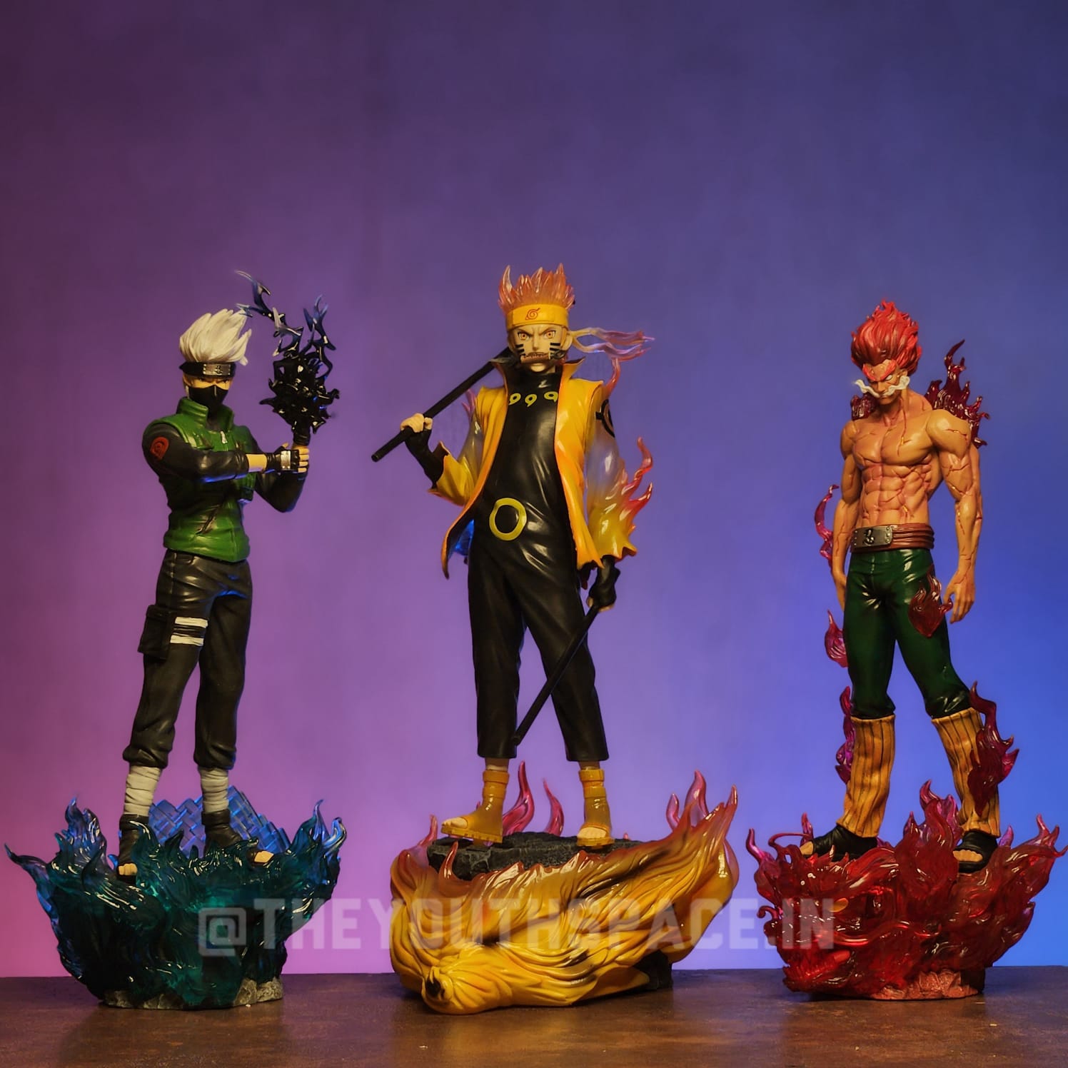 Naruto x Kakashi x Might Guy Susanoo Base Set of 3 Action Figures - Naruto