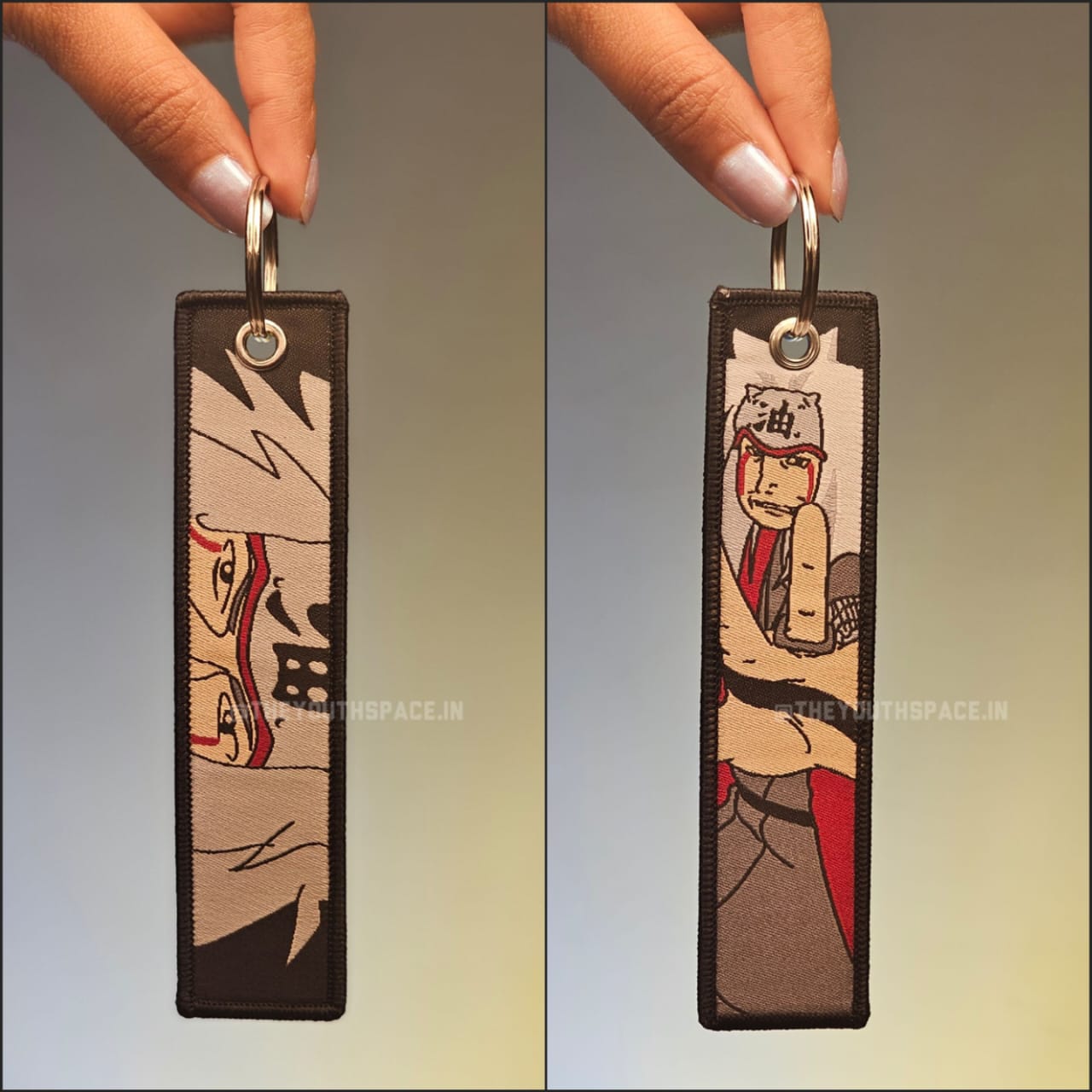 Jiraiya Flip Side Embroidered Keychain (15 cm)