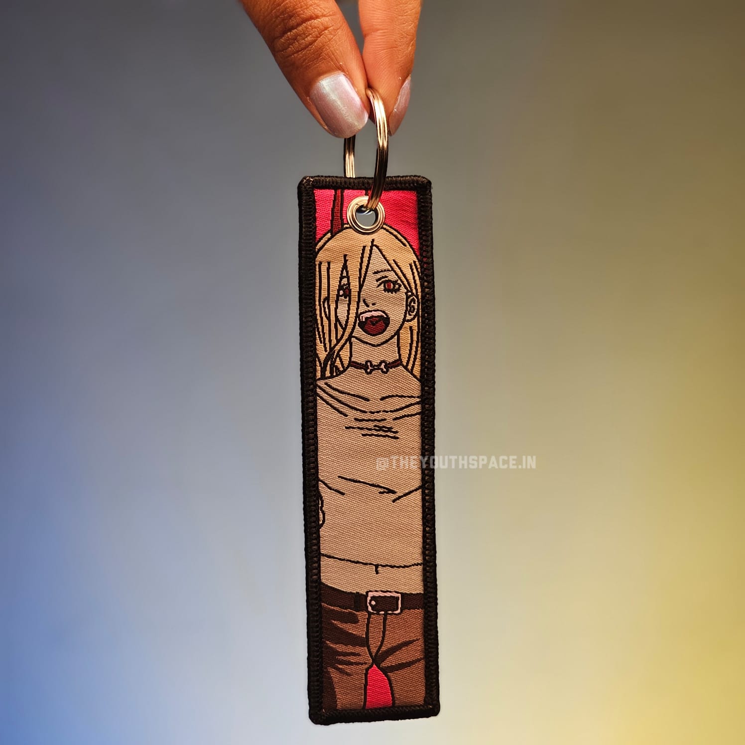 Chainsaw man Power Flip Side Embroidered Keychain (15 cm)