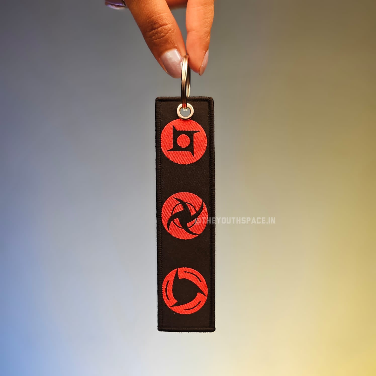 Naruto Sharingan Flip Side Embroidered Keychain (15 cm)