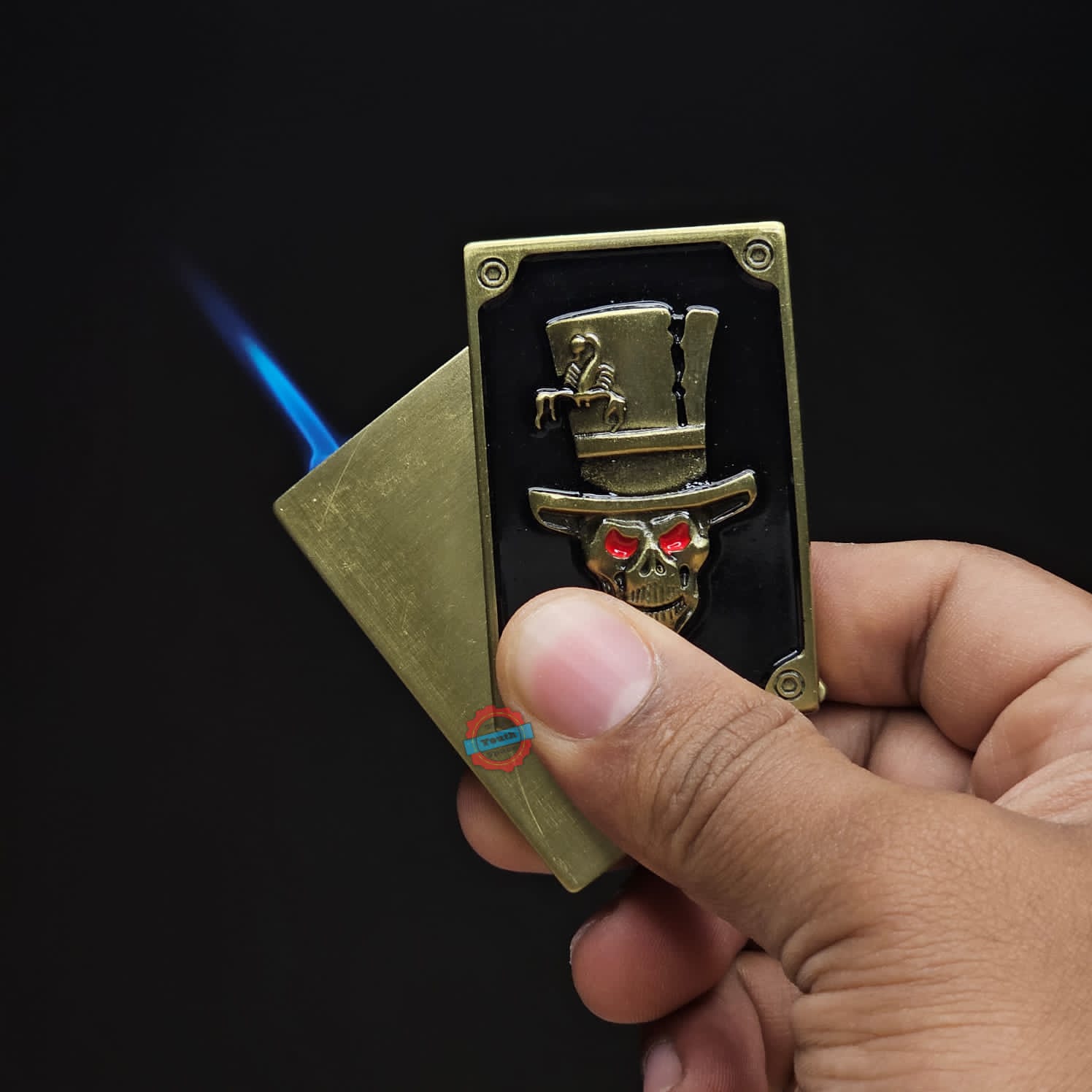 Skull Head Jet Lighter (Metallic)