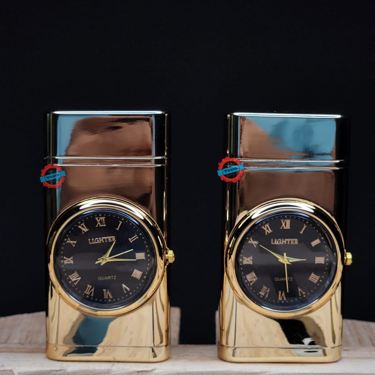 Golden clock jet lighter