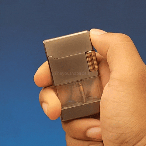 Dual Flame Mode Sleek Lighter (Metallic; Dark grey)