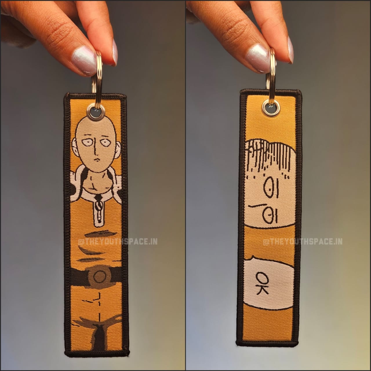 Saitama Flip Side Embroidered Keychain (15 cm)