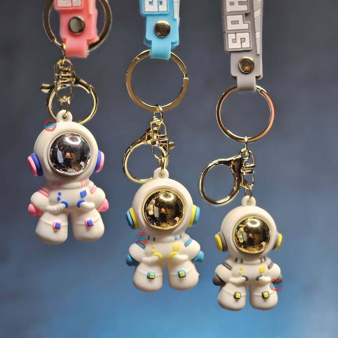 Spaceman Silicone Keychain