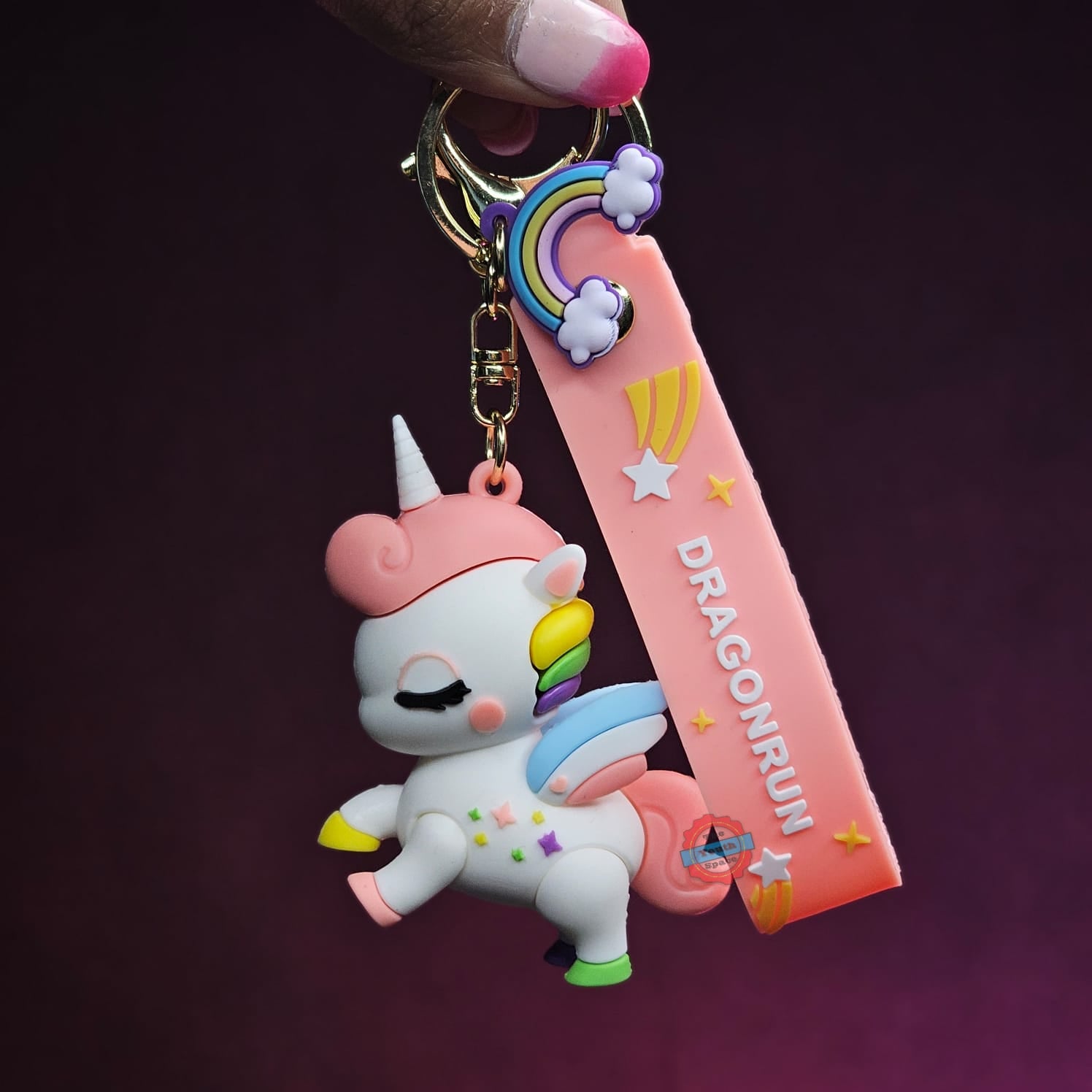 Baby Unicorn Silicone Keychain