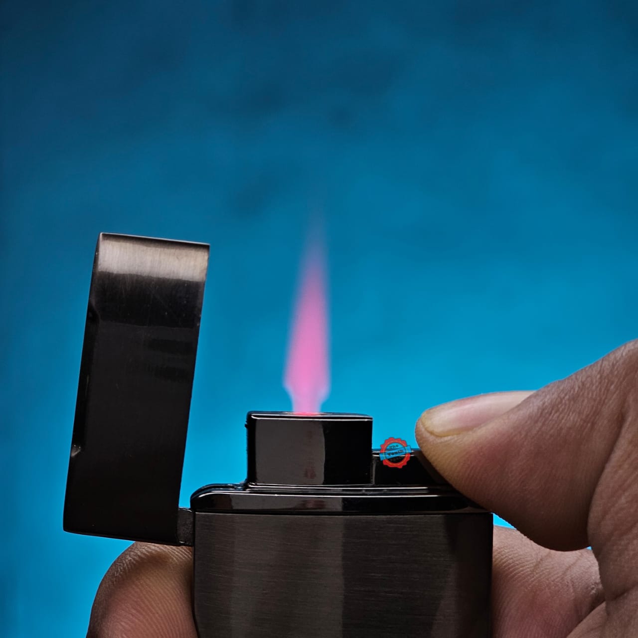 Red Jet Ignition Lighter (Metallic, Color : Armor Grey)