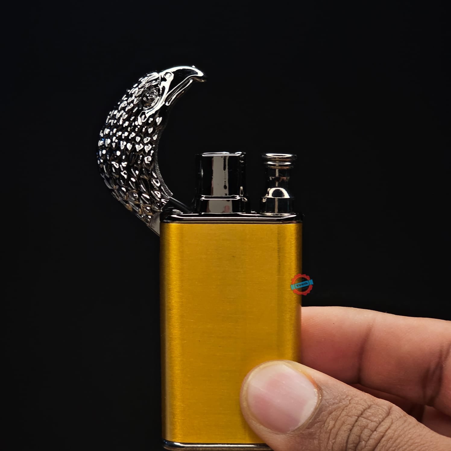 Jet Ignition Eagle Lighter (Metallic, Color : Golden)