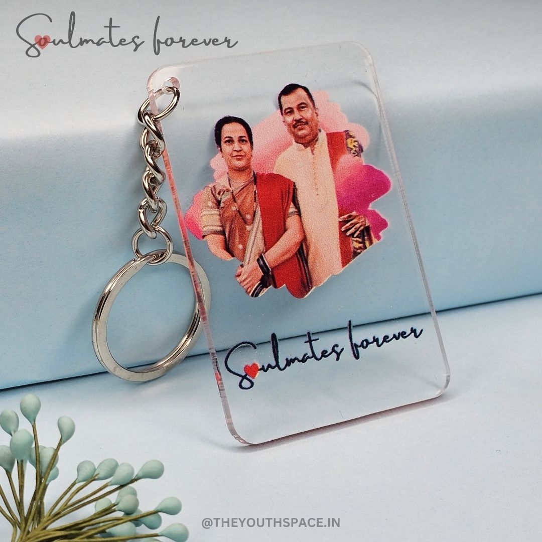 Personalized Soulmates Forever Artistic Keychain