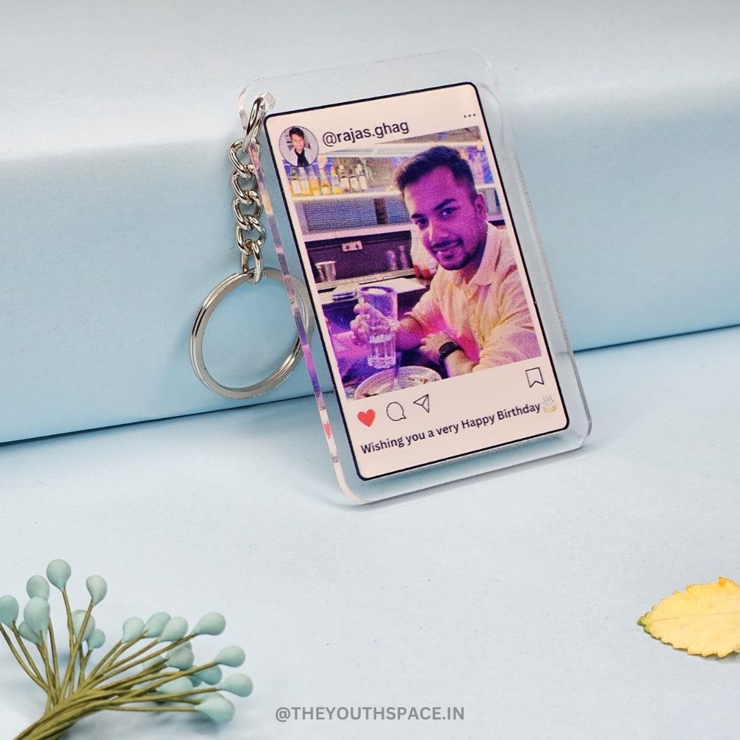 Personalised Instagram Artistic Acrylic Keychain