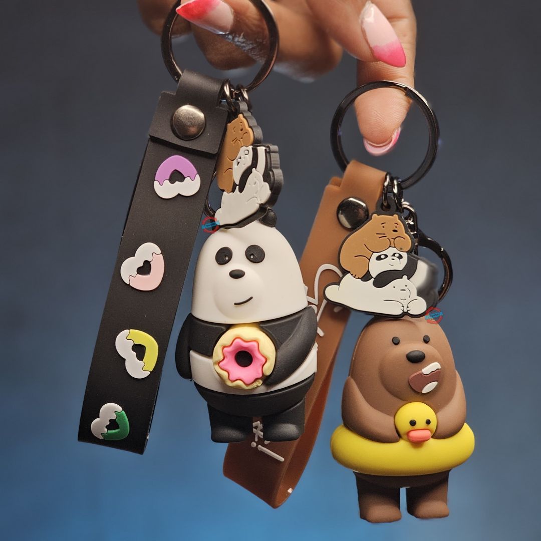 The bare bears Silicone Keychain