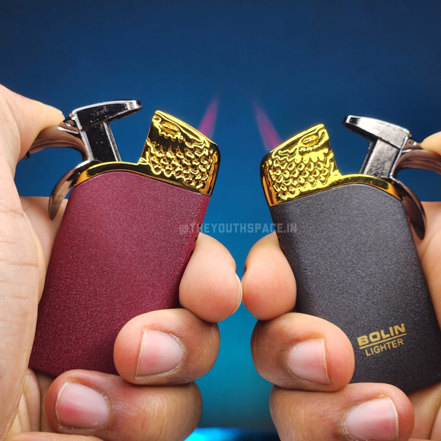 Red Flame Jet Eagle Lighter (Metallic)